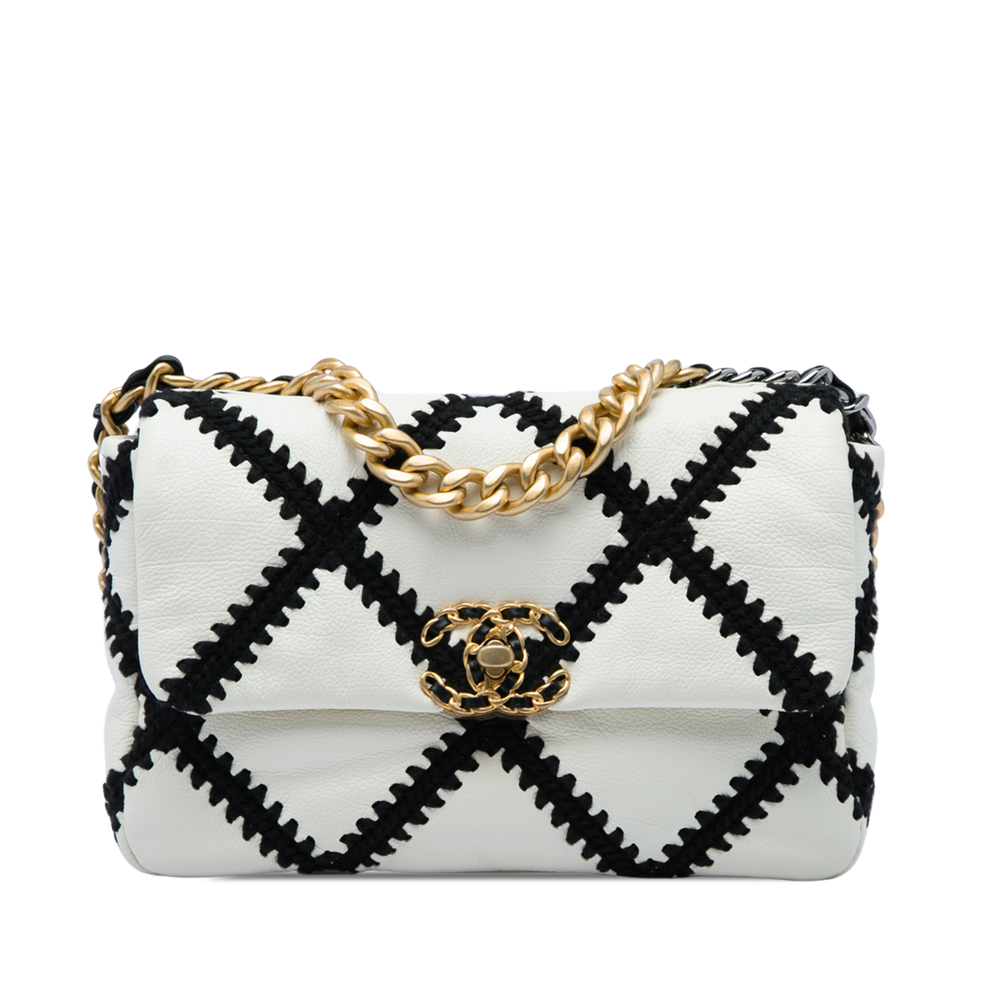 Pre-Loved Chanel Medium Crochet Calfskin 19 Flap